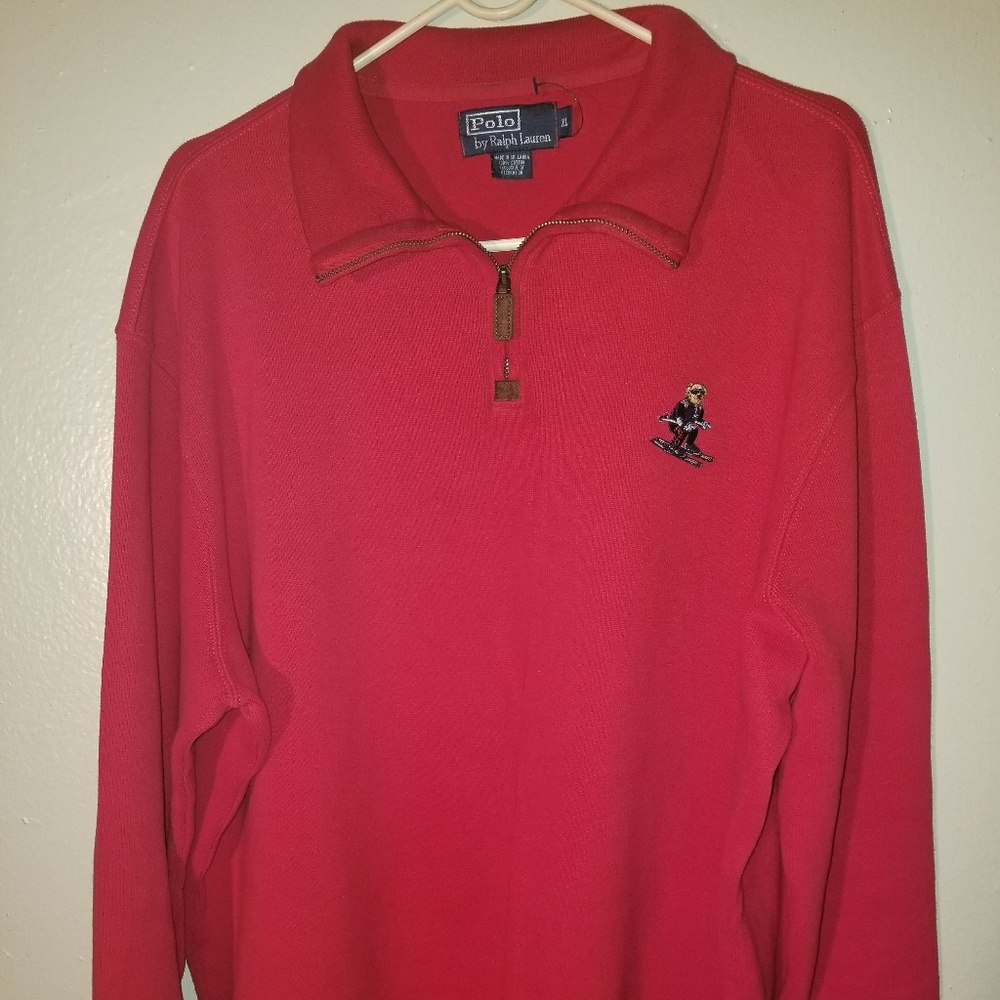 Polo Ralph Lauren half zip teddy sweatshirt